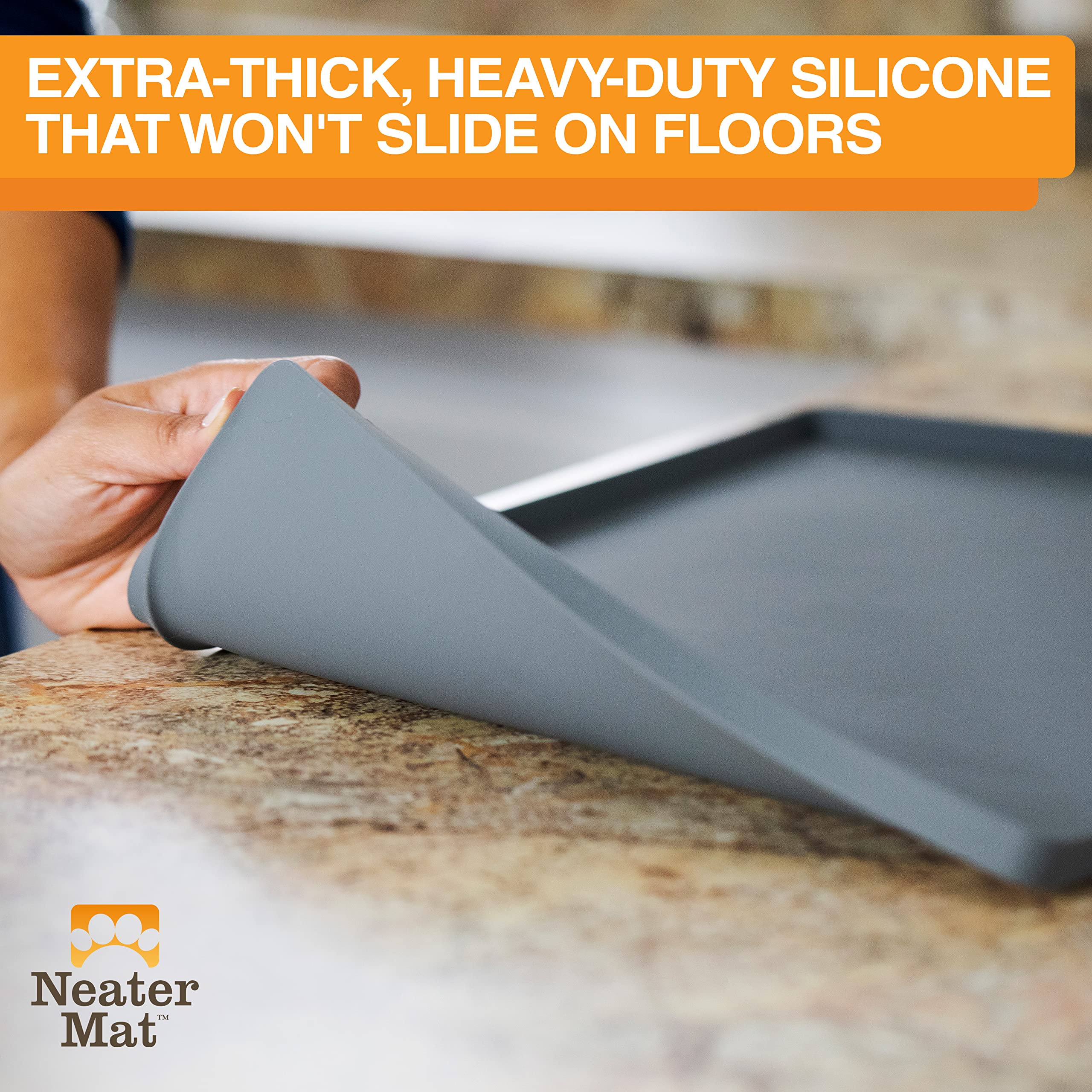 Neater Mat easy-clean surface for quick post meal cleanup