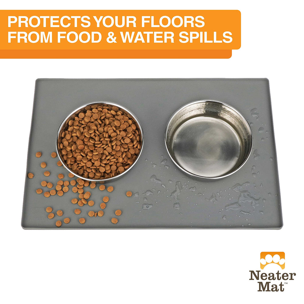 Neater Mat showcases waterproof silicone that contains messes.