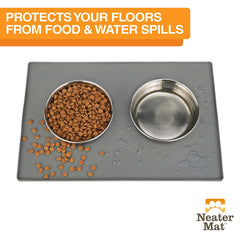 Neater Mat showcases waterproof silicone that contains messes.
