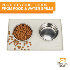 Neater Mat waterproof silicone protects surfaces from messes during meals.