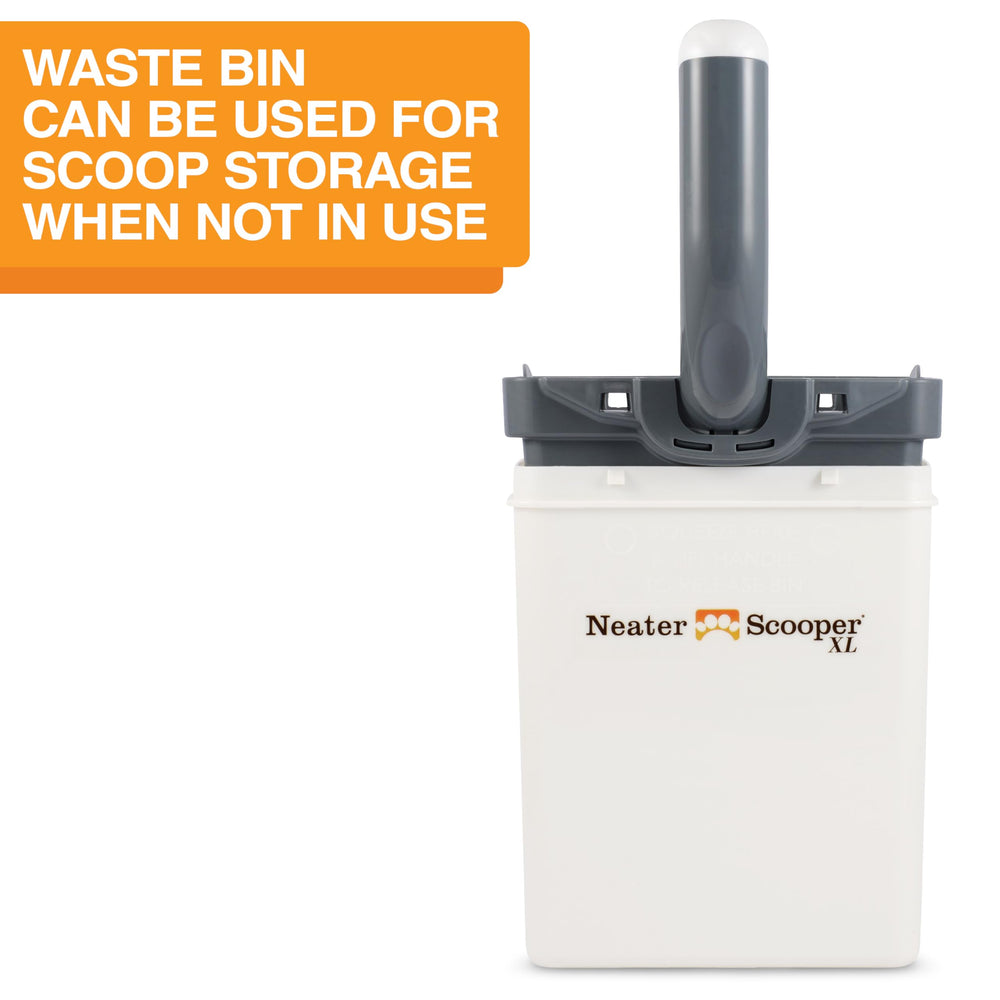 Durable USA-made plastic on Neater Scooper XL resists rust.