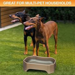 Neater Pet Brands flat back design sits snug against a wall