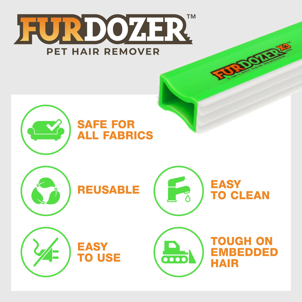 Neater Pet Brands FurDozer reusable design reduces waste compared to lint rollers.