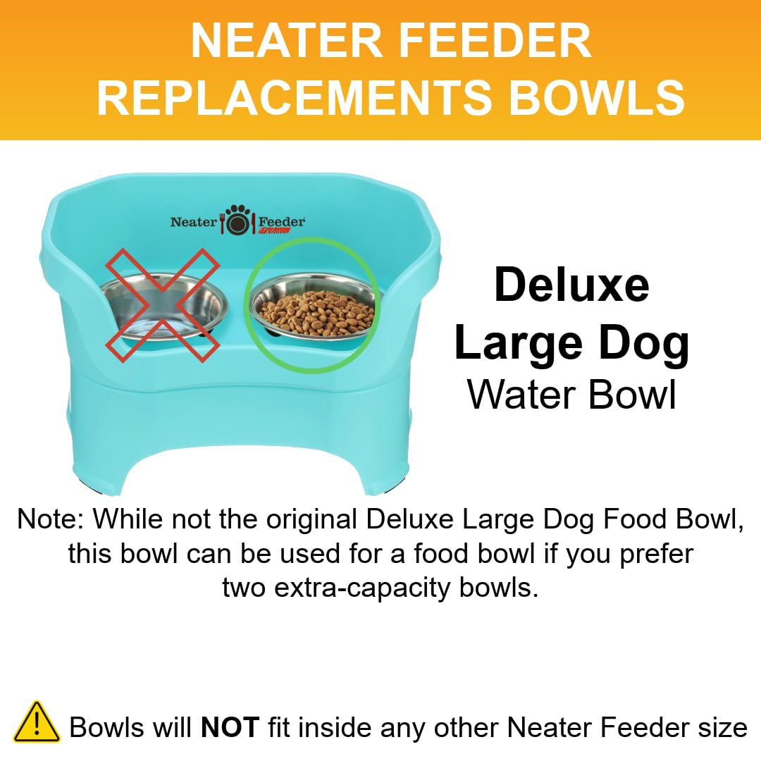 Replacement bowls fit select large raised feeders for secure, spill-minimizing meals.
