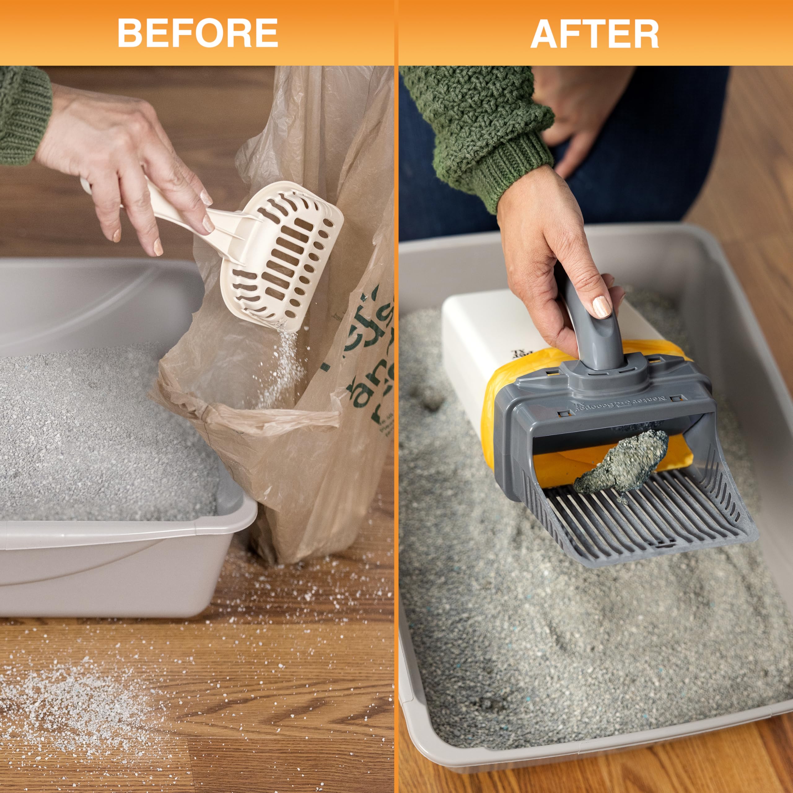 Lavender-scented refills help minimize litter box odors with Neater Scooper XL.