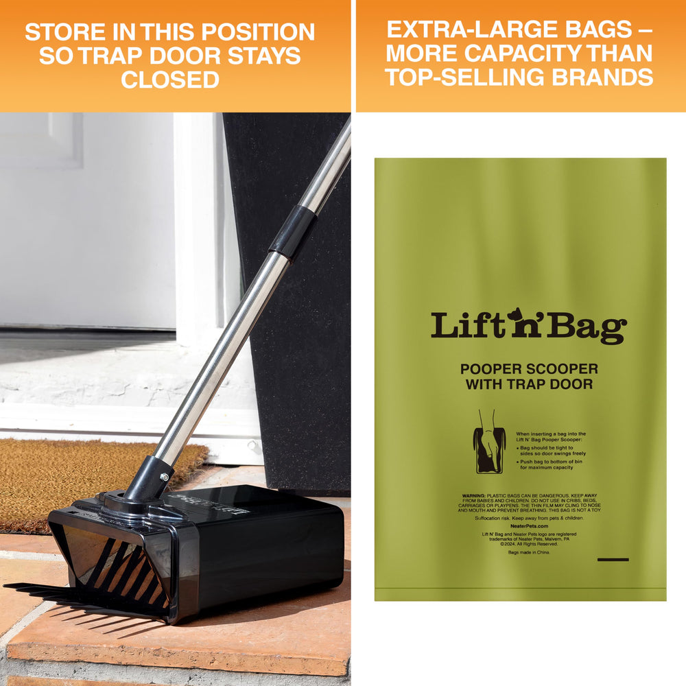 Lift N’ Bag 2.0 bin dimensions for controlled pickups