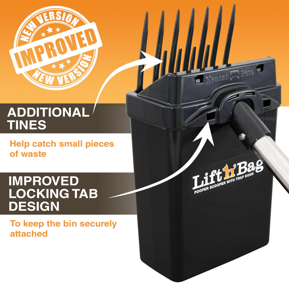 Bin dimensions balance capacity with maneuverability across surfaces.