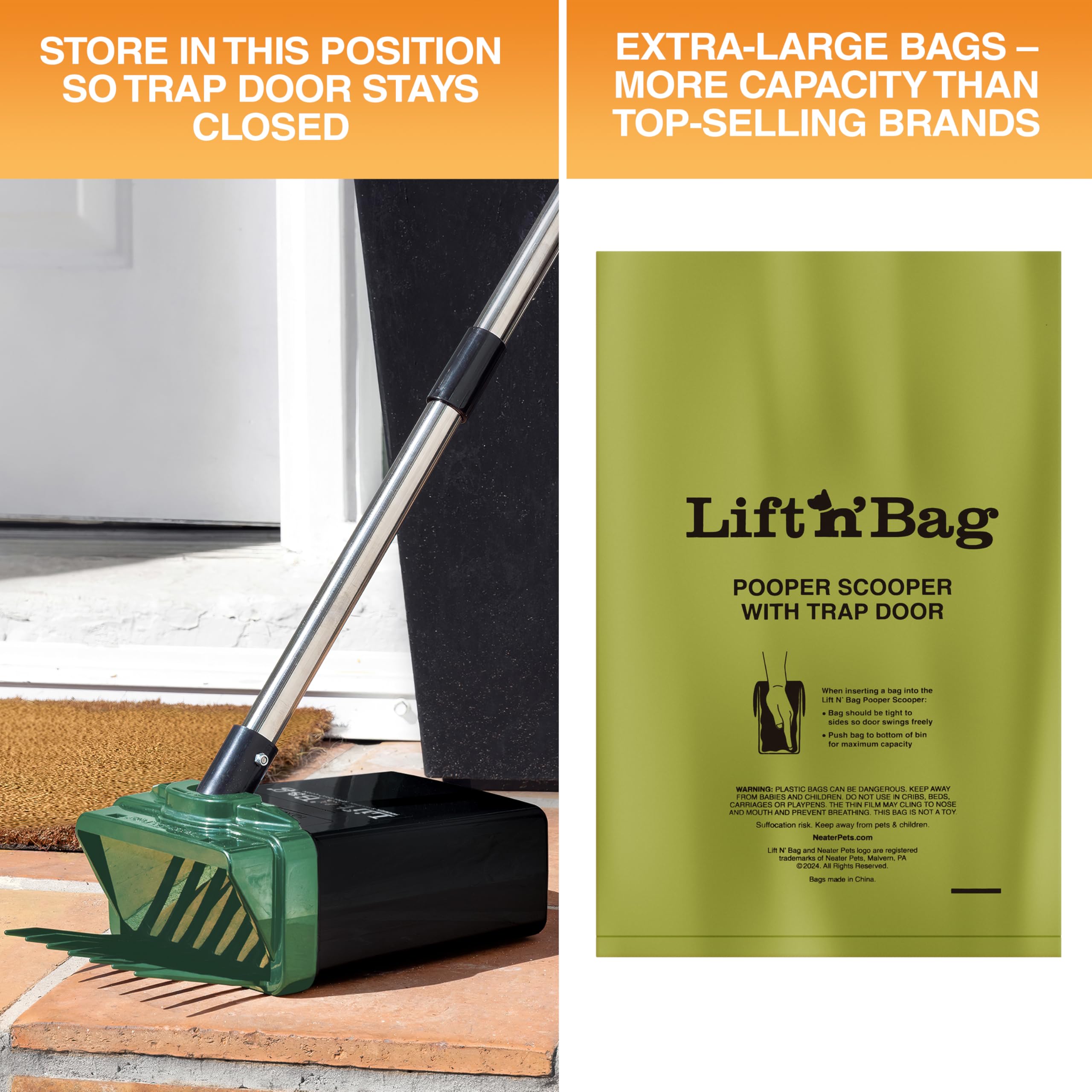 Made in USA Lift N’ Bag 2.0 for domestic sourcing and care.