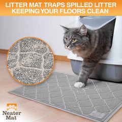 Deep grooves trap litter and reduce tracking at the litter box.