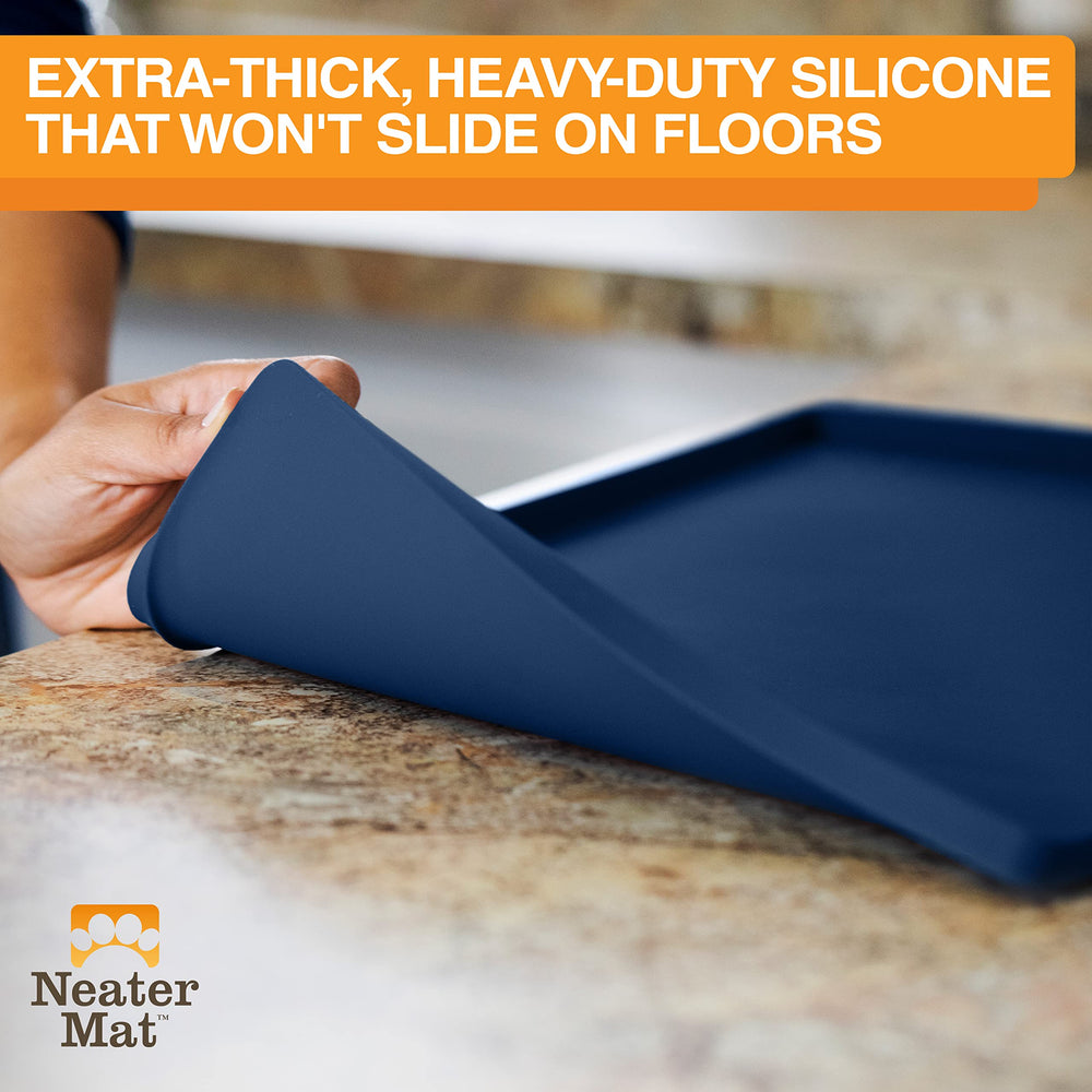Neater Mat is easy to clean after mealtimes.