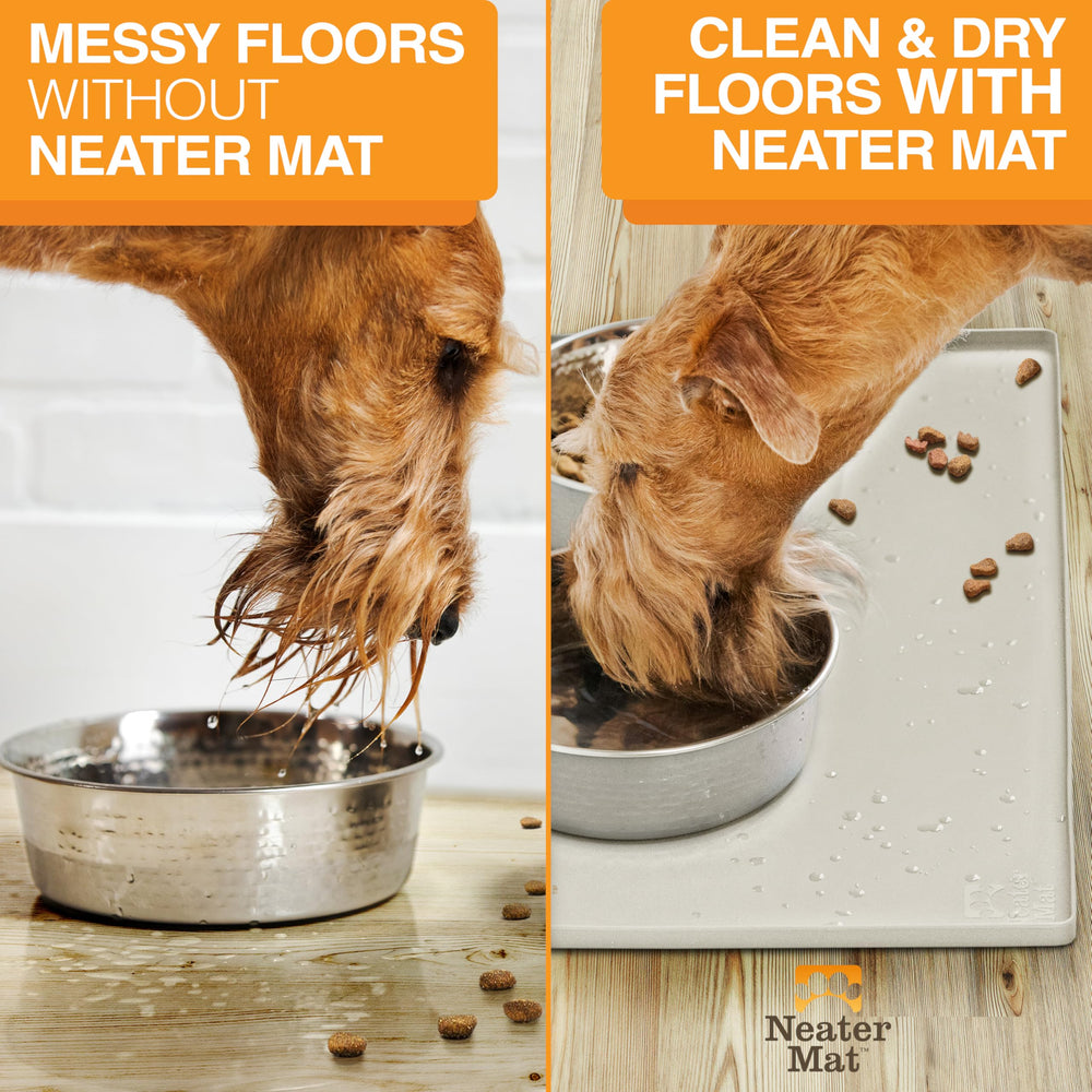 Neater Mat easy-clean surface for quick maintenance after meals.