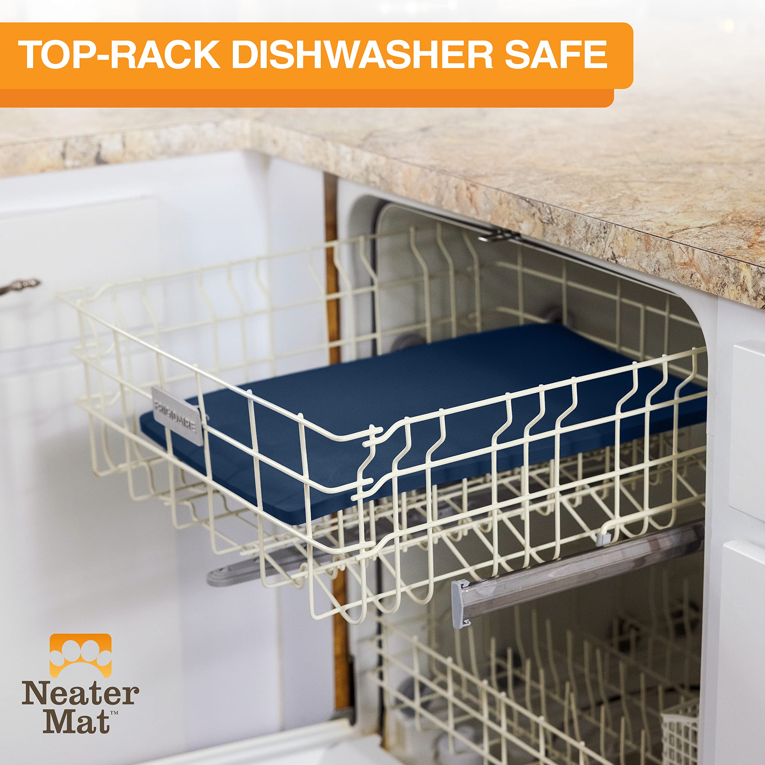 Neater Mat rolls up for storage or travel.