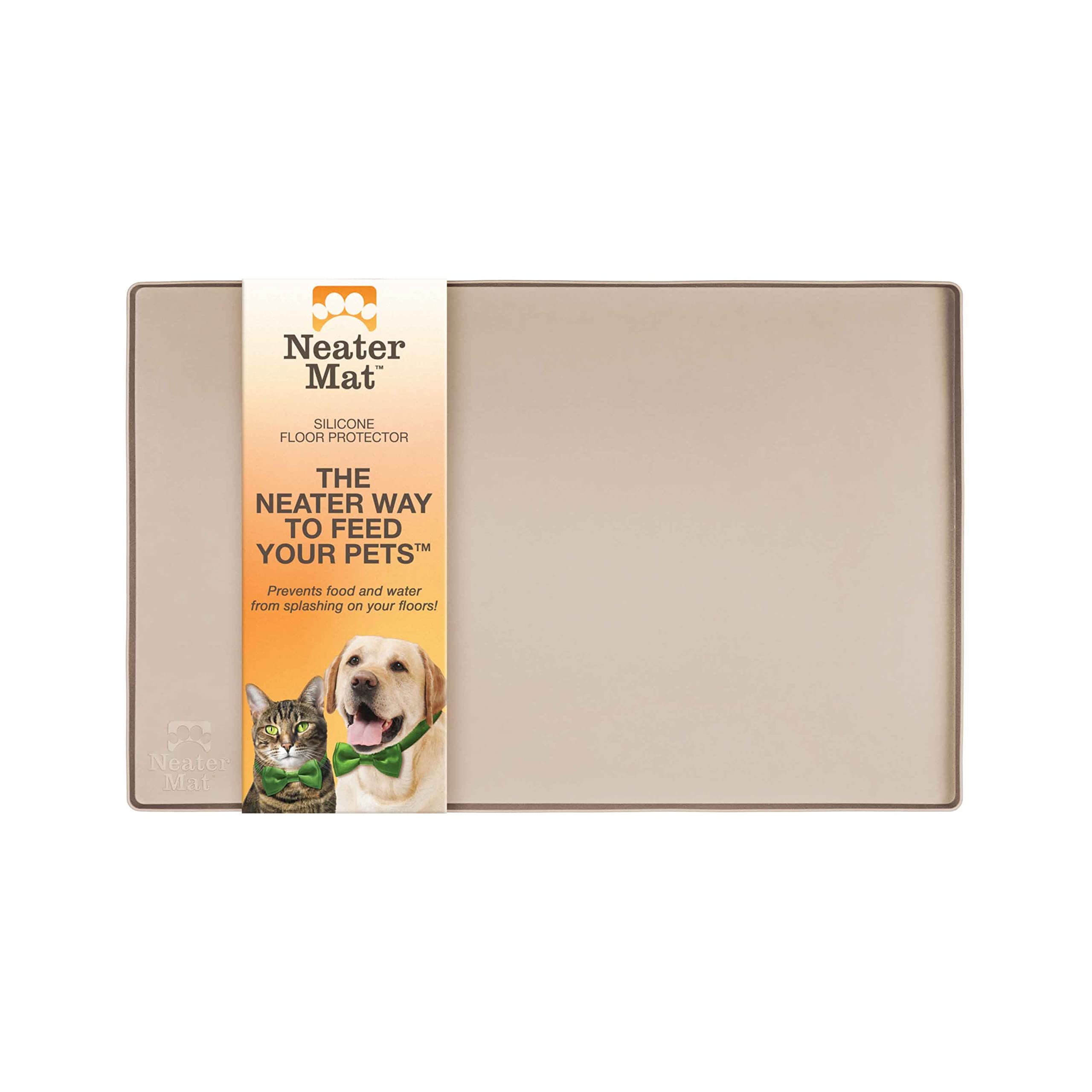 Neater Mat by Neater Pet Brands catches spills under bowls and protects floors.