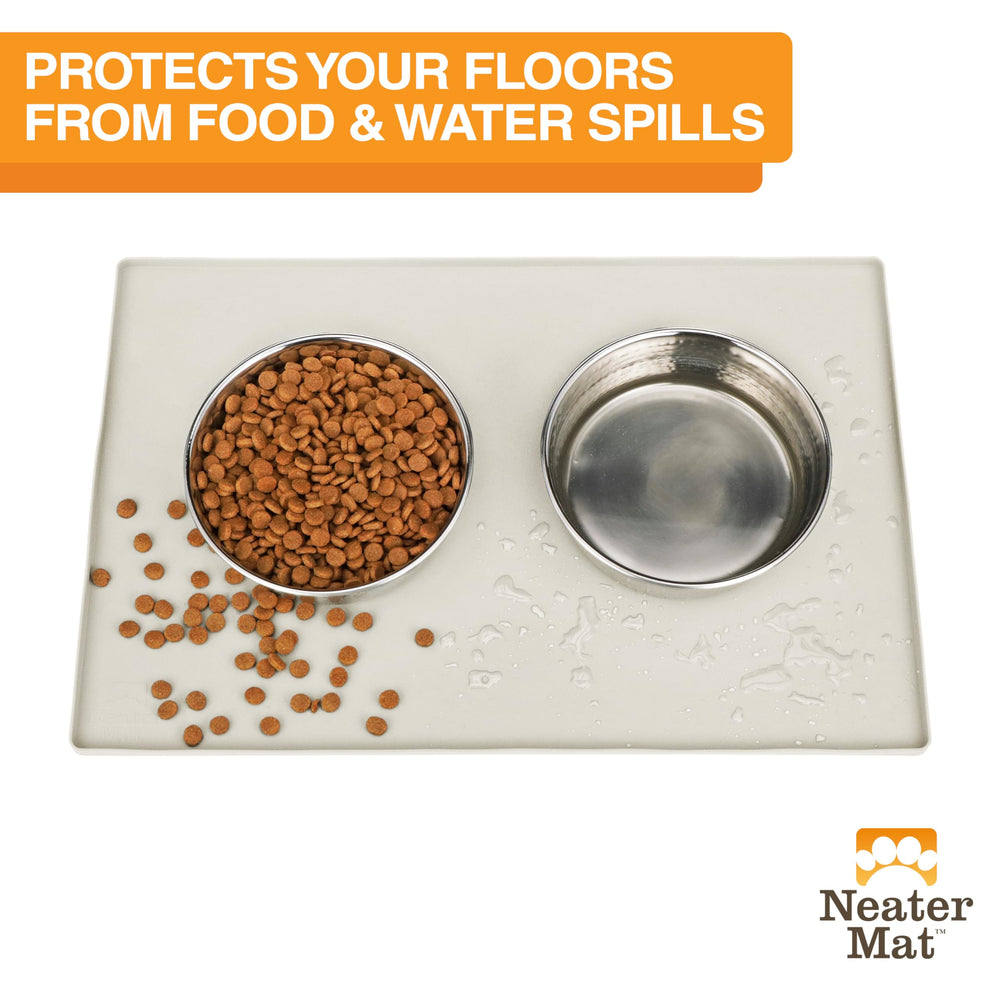 Neater Mat features waterproof silicone to contain spills.