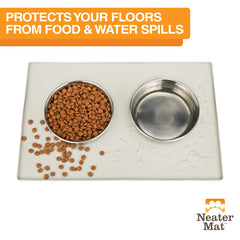 Neater Mat features waterproof silicone to contain spills.
