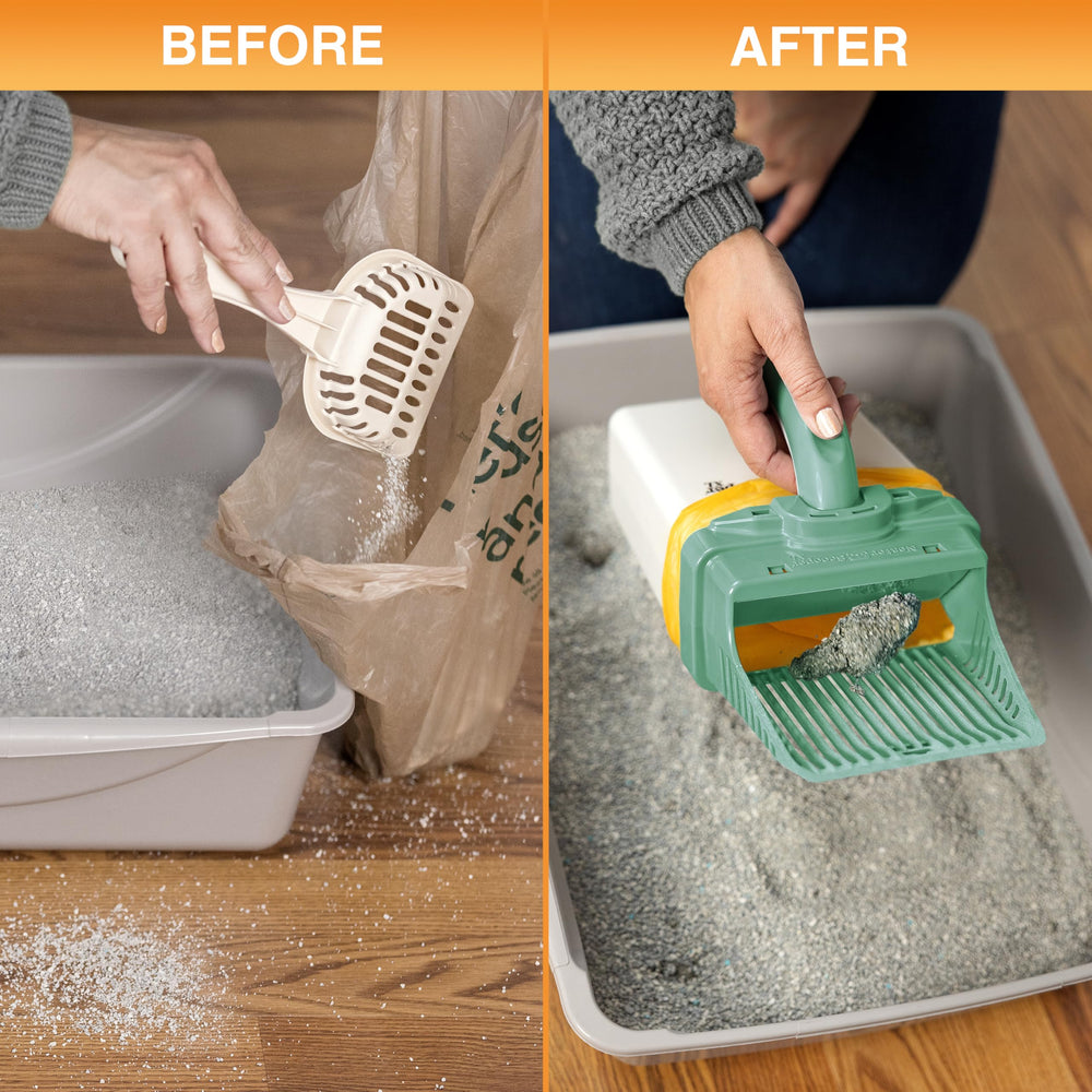 Neater Scooper XL durable USA-made plastic resists rust and cleans easily.