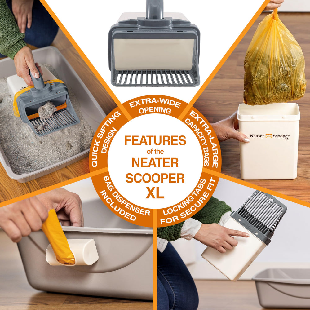 Neater Scooper XL made of durable USA-made plastic resists rust.