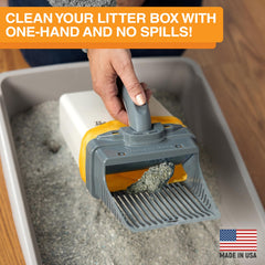Neater Scooper XL ergonomic design enables one-handed scooping.