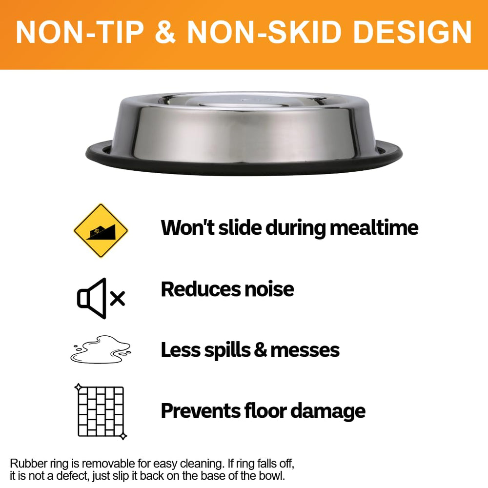 Neater Pet Brands non-slip bottom with removable rubber ring minimizes floor slides.