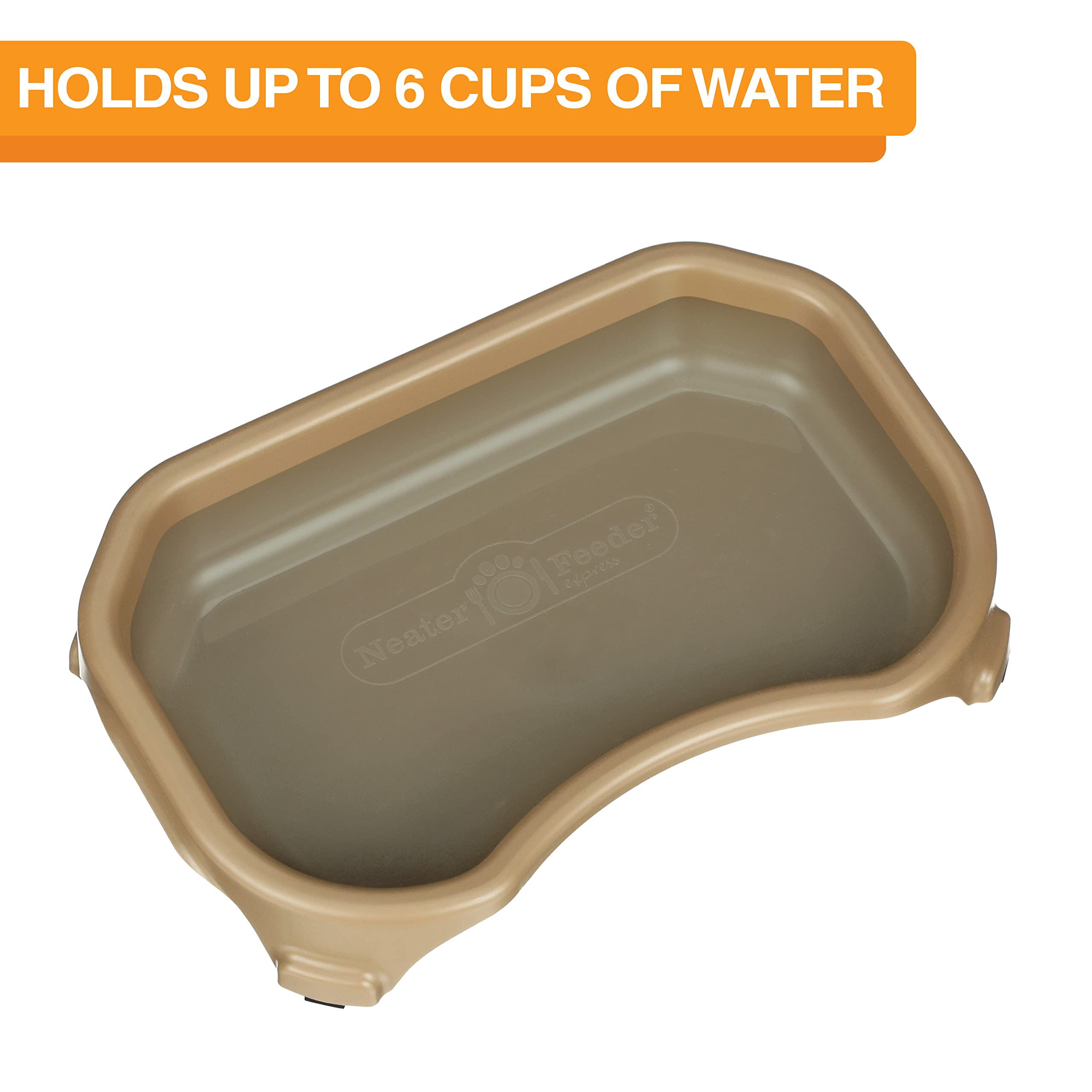 Neater Pet Brands outdoor water bowl in champagne color for sun and rain