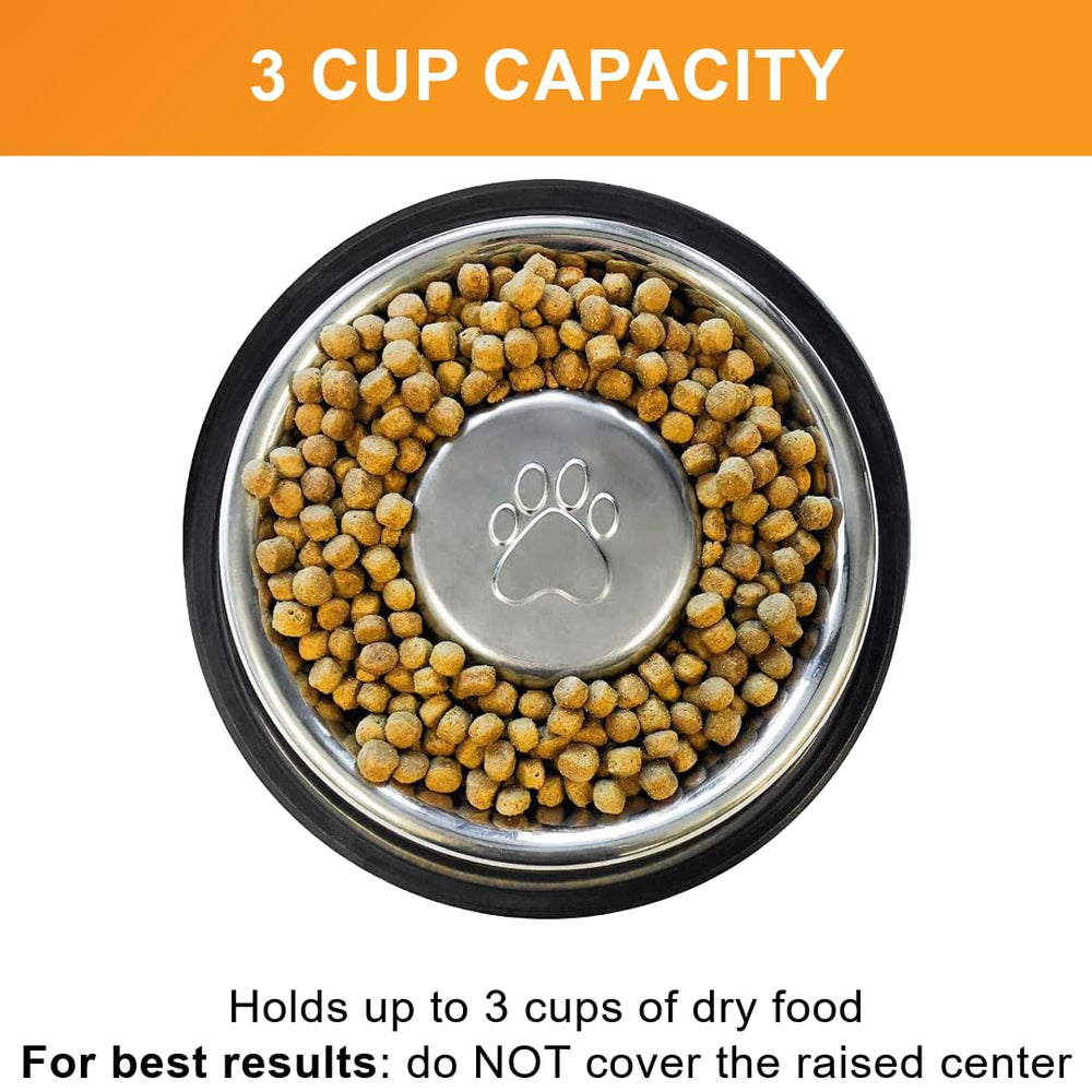 Neater Pet Brands slow feed bowl top diameter 9 inches helps control portions during feeding.