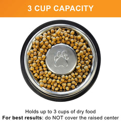 Neater Pet Brands slow feed bowl top diameter 9 inches helps control portions during feeding.