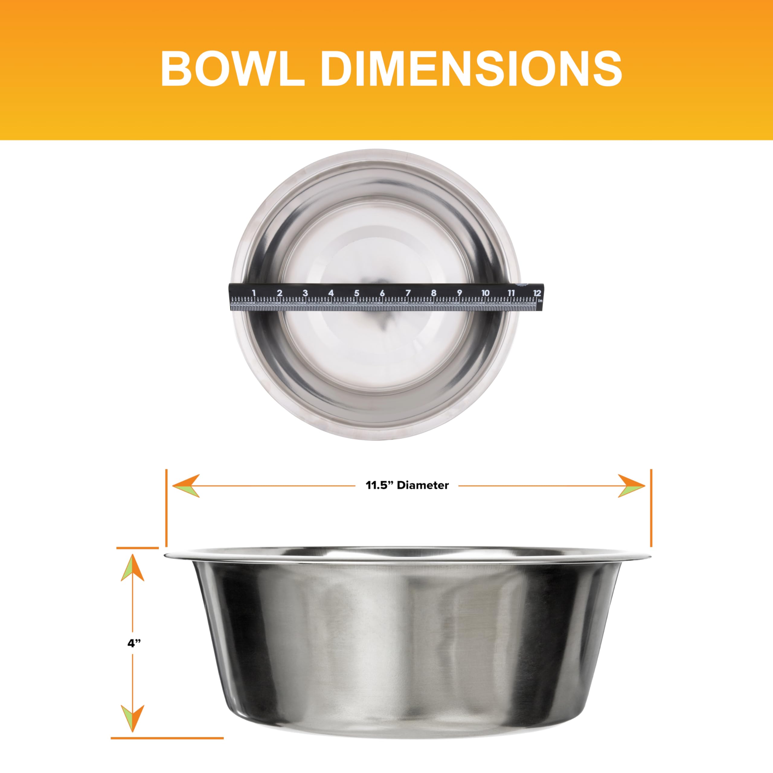 Neater Pet Brands bowl displays 11.5-inch diameter for a wide feeding surface.