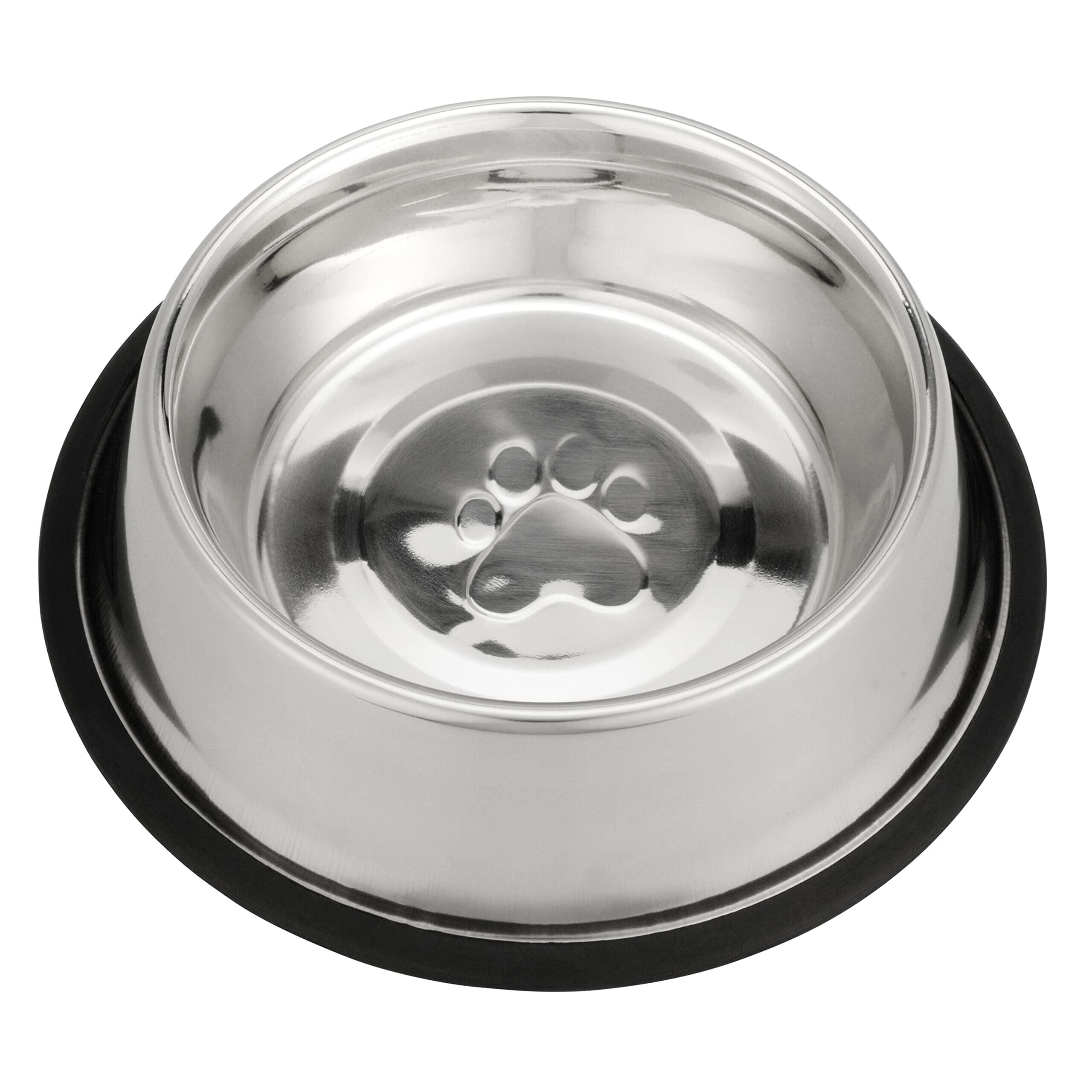 Neater Pet Brands stainless steel no-slip bowl front view highlights stable feeding