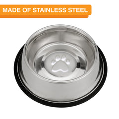 Neater Pet Brands stainless steel bowl with water demonstrates easy cleaning