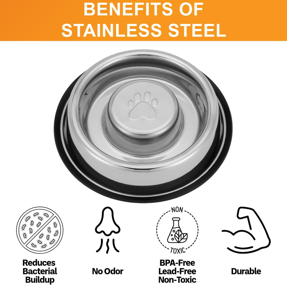 Removable rubber ring keeps the bowl steady on floors.