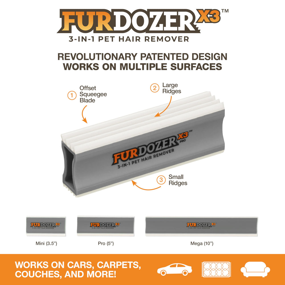 Neater Pet FurDozer blades-squeegee help tackle car interior dirt and pet hair.