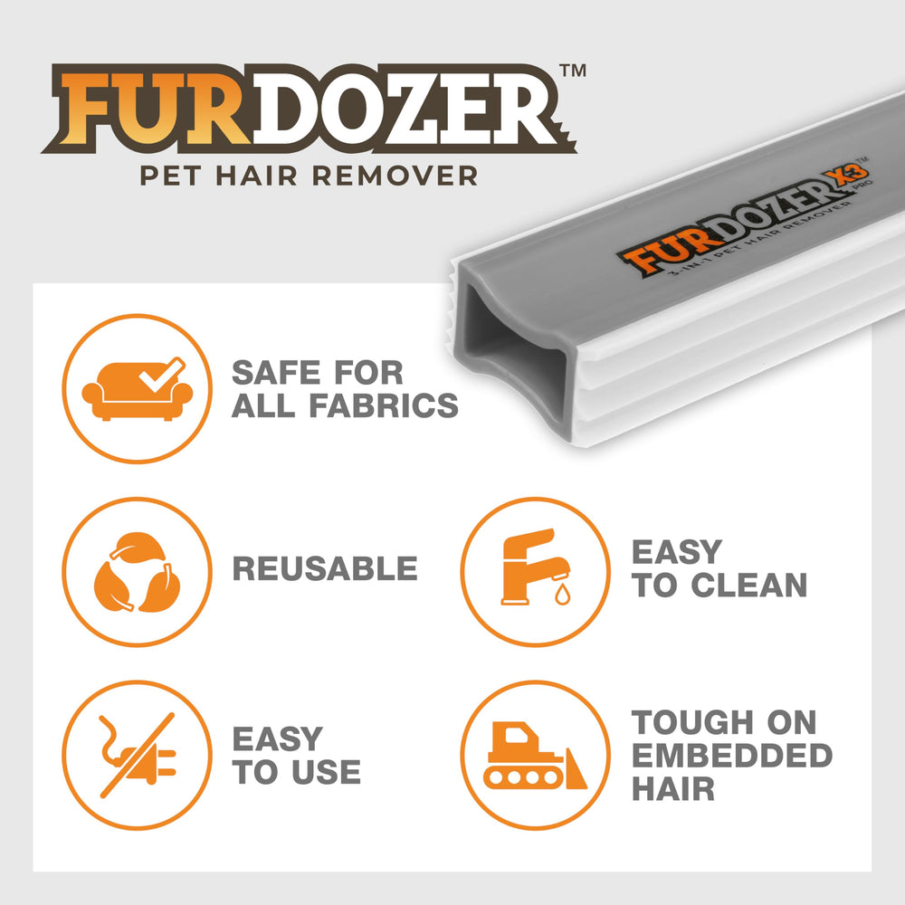 Neater Pet FurDozer couch-fabric-cleaning safe on delicate materials like wool and plush.