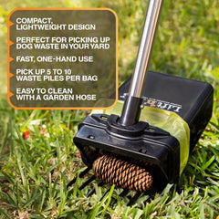 Neater Pet Brands Lift N’ Bag 2.0 enables one-handed cleanup.