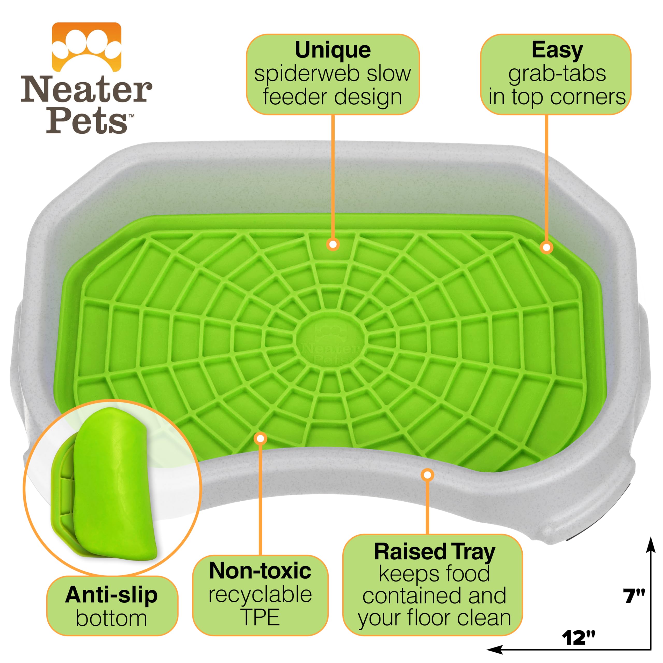 Neater Pets Neat-LIK top-rack dishwasher-safe for quick cleanup.