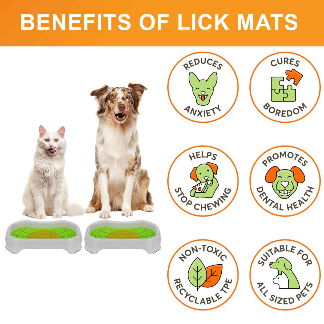 Neater Pets Neat-LIK tray with non-slip feet keeps floors clean.