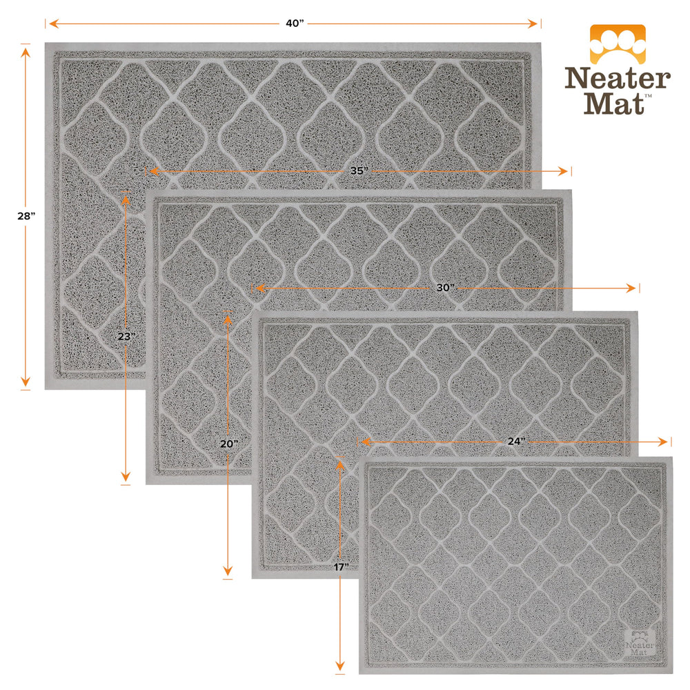 Grey texture of Neater Mat blends with decor.
