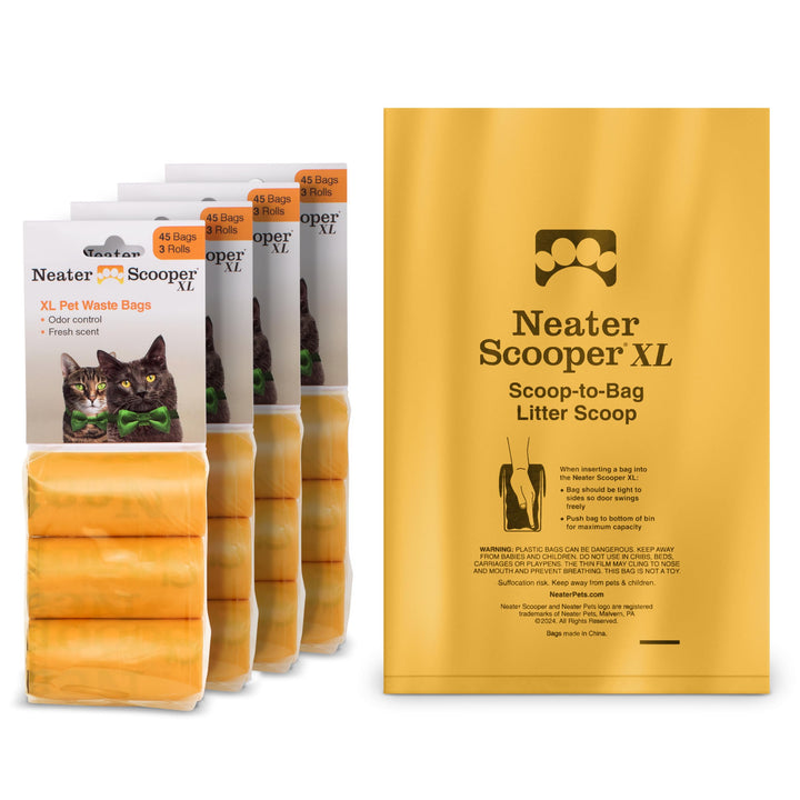 Neater Pets Neater Scooper XL lavender-scent refill bags for odor control during litter cleanup