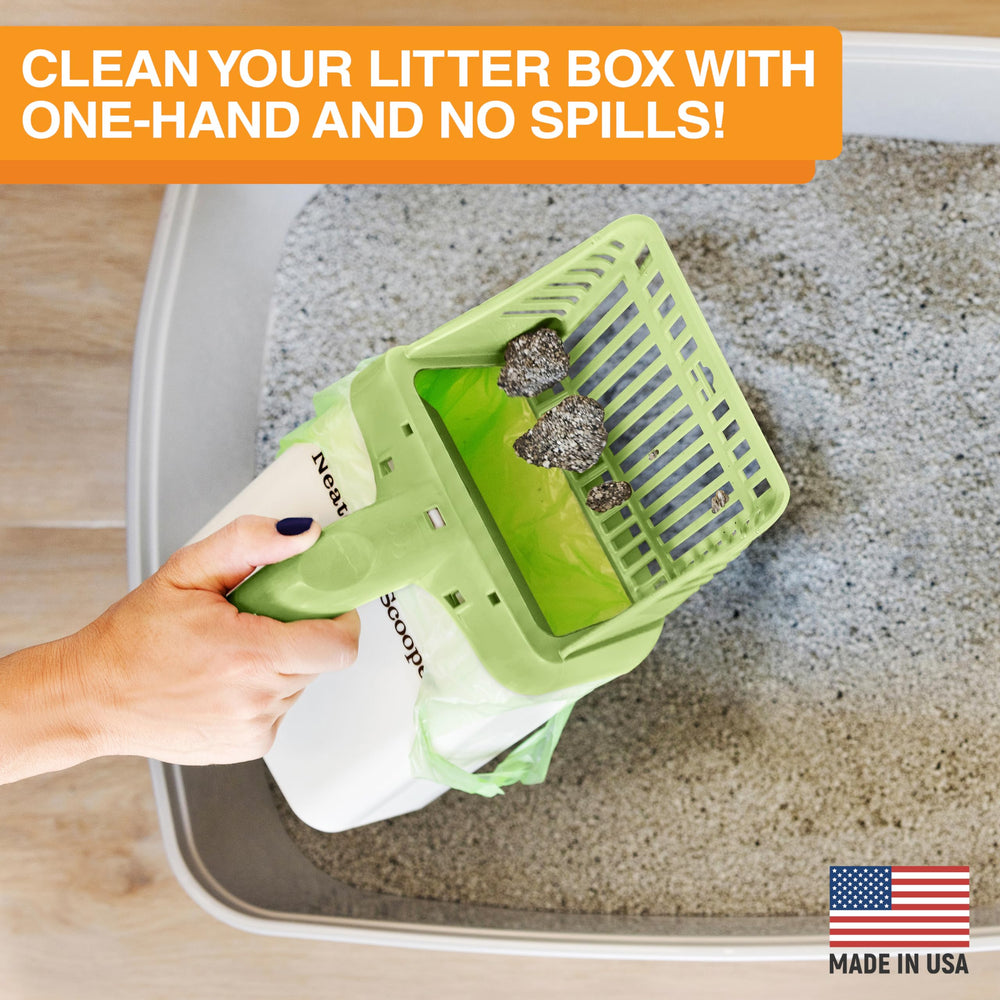 Neater Scooper bin and scoop holder for compact storage