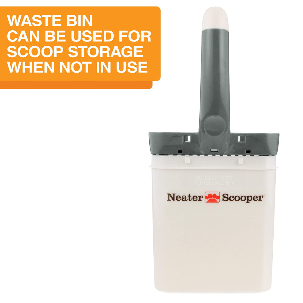 Neater Scooper compact bin doubles as a tidy scoop holder.