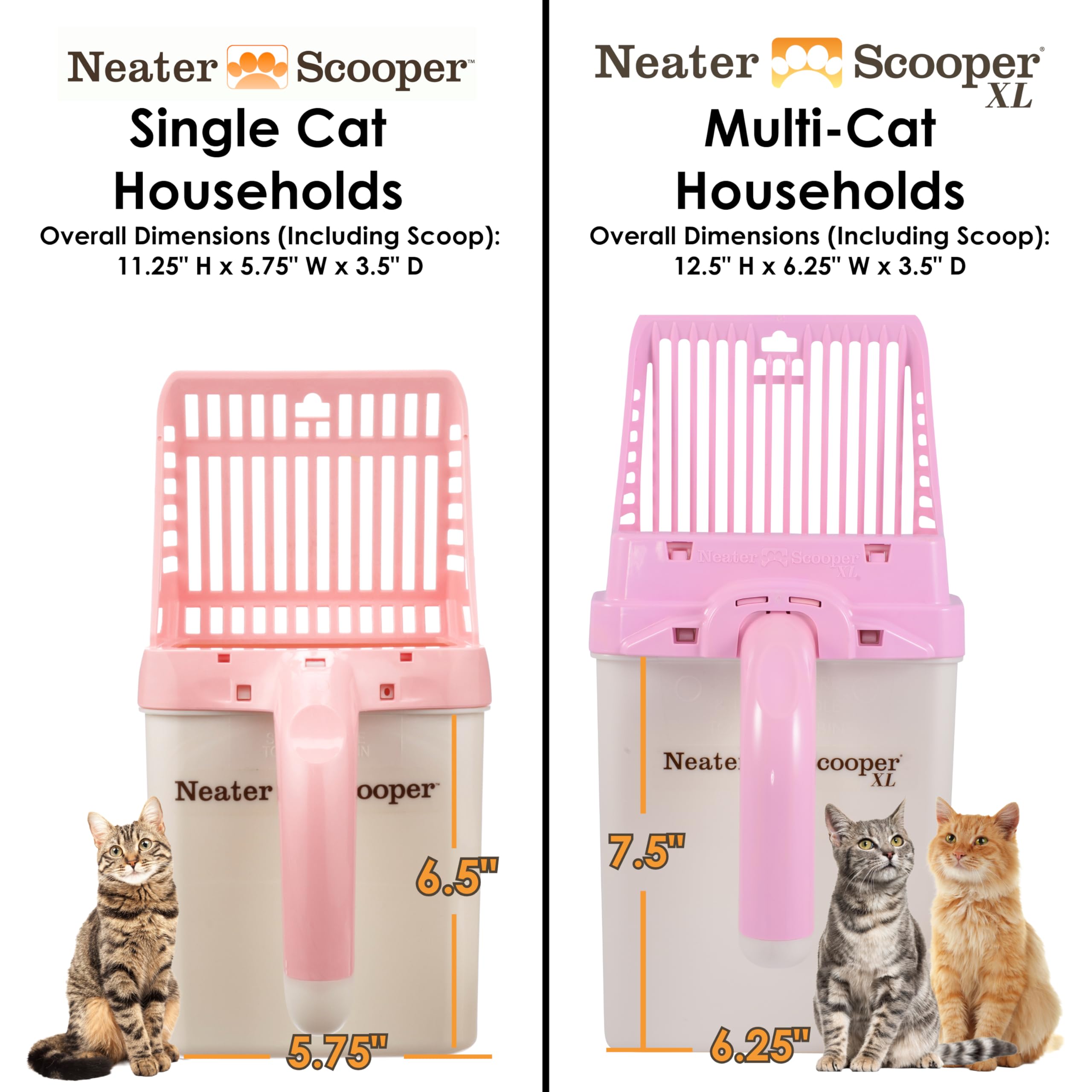 Ideal for single-cat homes with a compact storage bin.