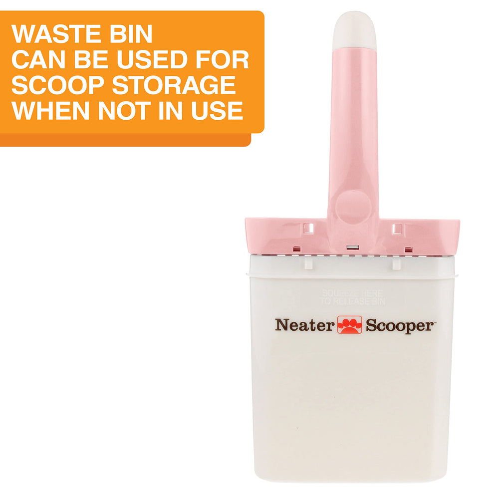 Works with most litter types except pellets.