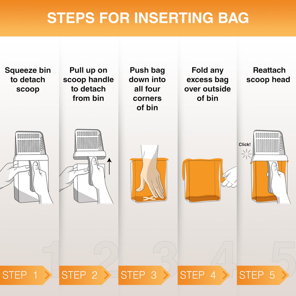 Neater Scooper XL includes 60 lavender bags and dispenser.