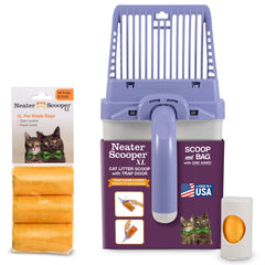 Neater Scooper XL cat litter scoop with ergonomic handle for one-handed use.