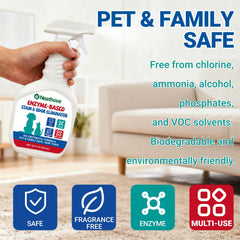 Neathova furniture-cleaner: safe on fabrics, leaving a fresh, residue-free finish.