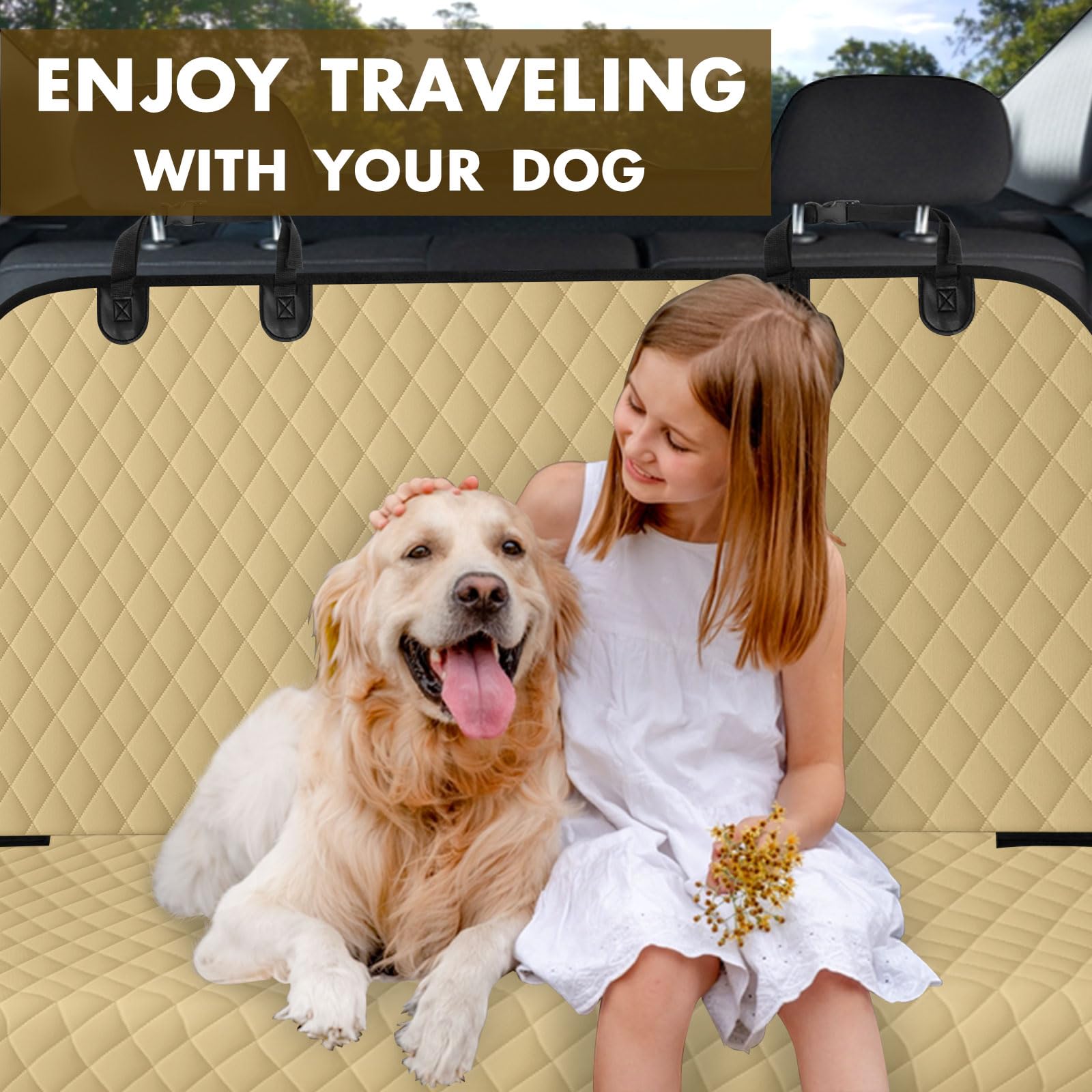 NECKORY backseat cover car-seat protection keeps interior clean and fresh.