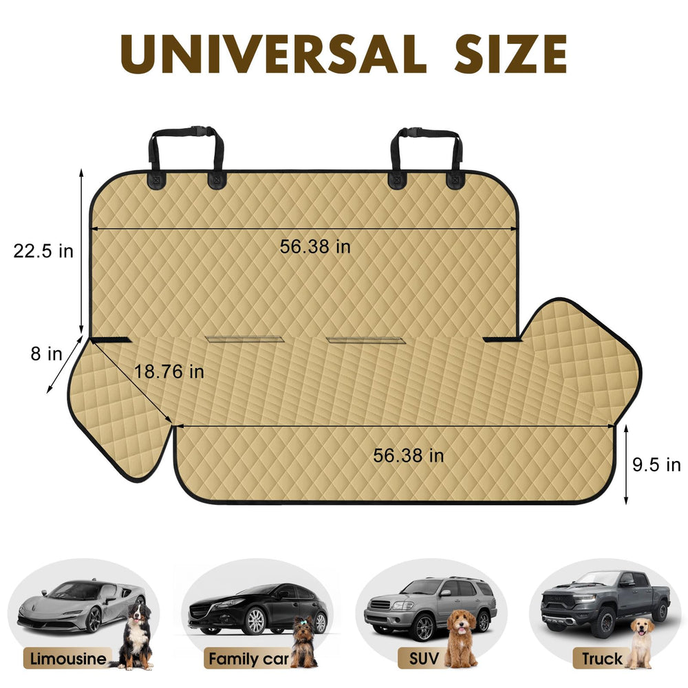 NECKORY backseat cover for dogs scratch-resistant surface keeps upholstery pristine.