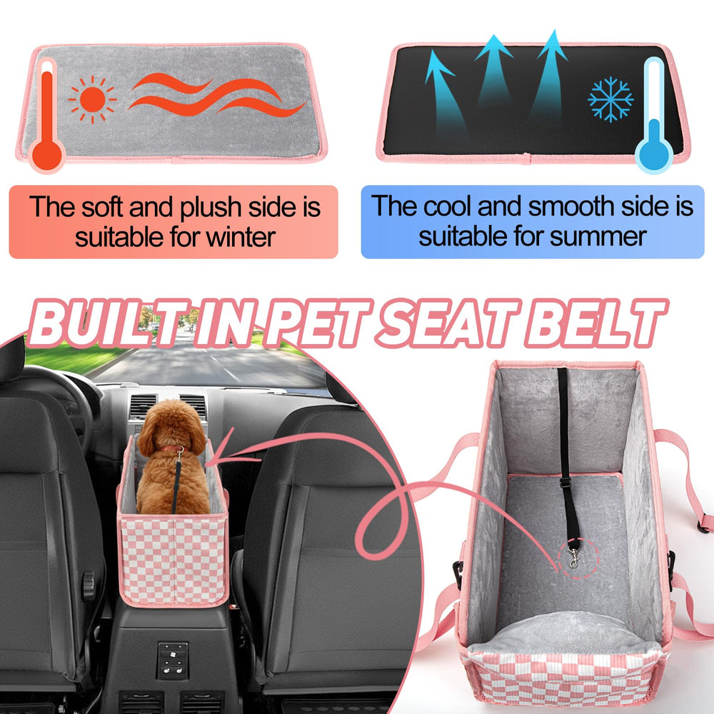 NECKORY Console Dog Seat foldable design for easy storage when not in use.