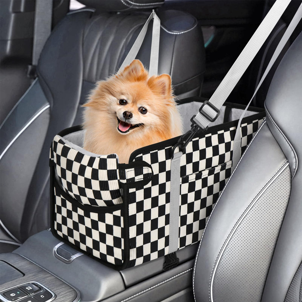NECKORY console dog seat with non-slip bottom for stable mounting.