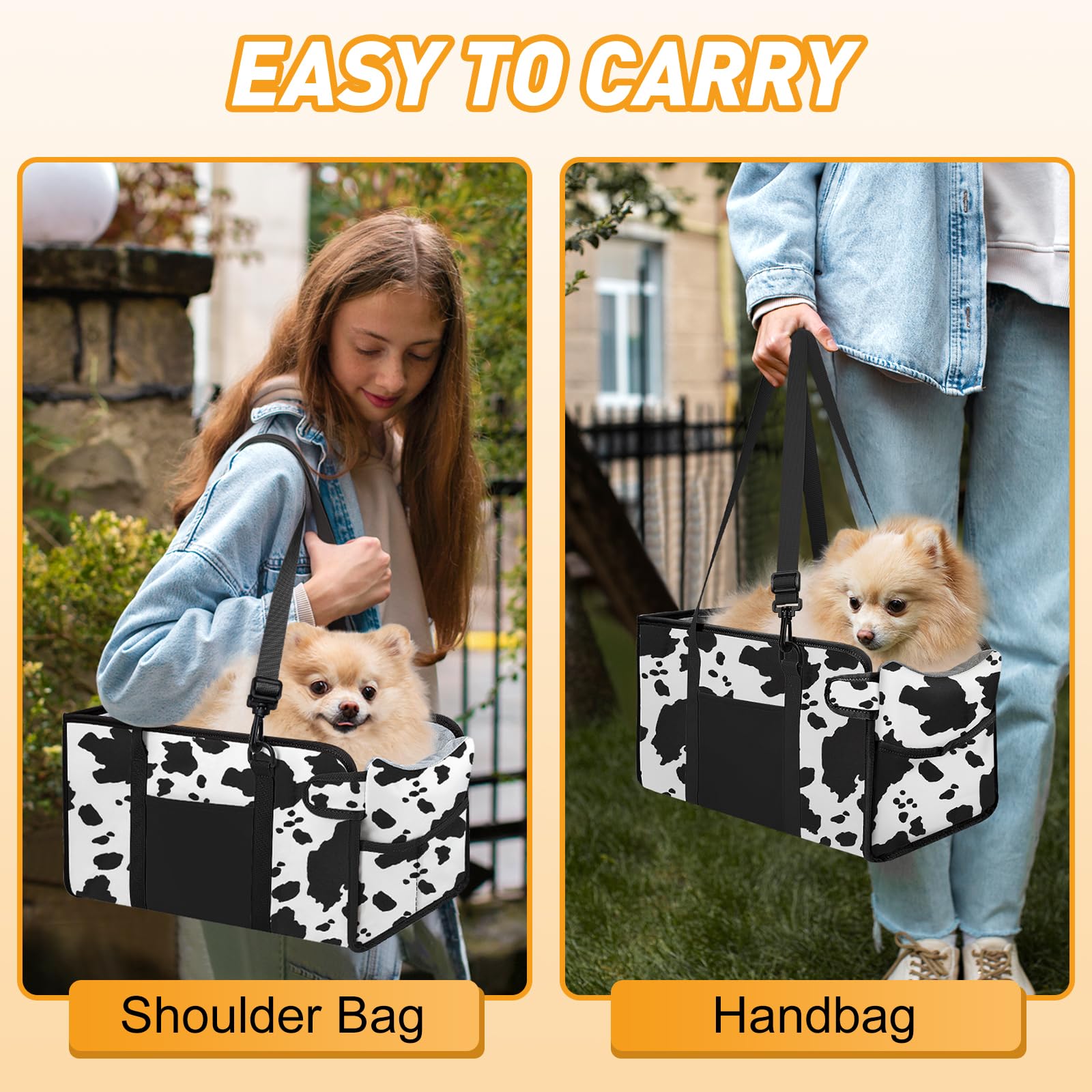 NECKORY dog car seat with PE board for a stable base