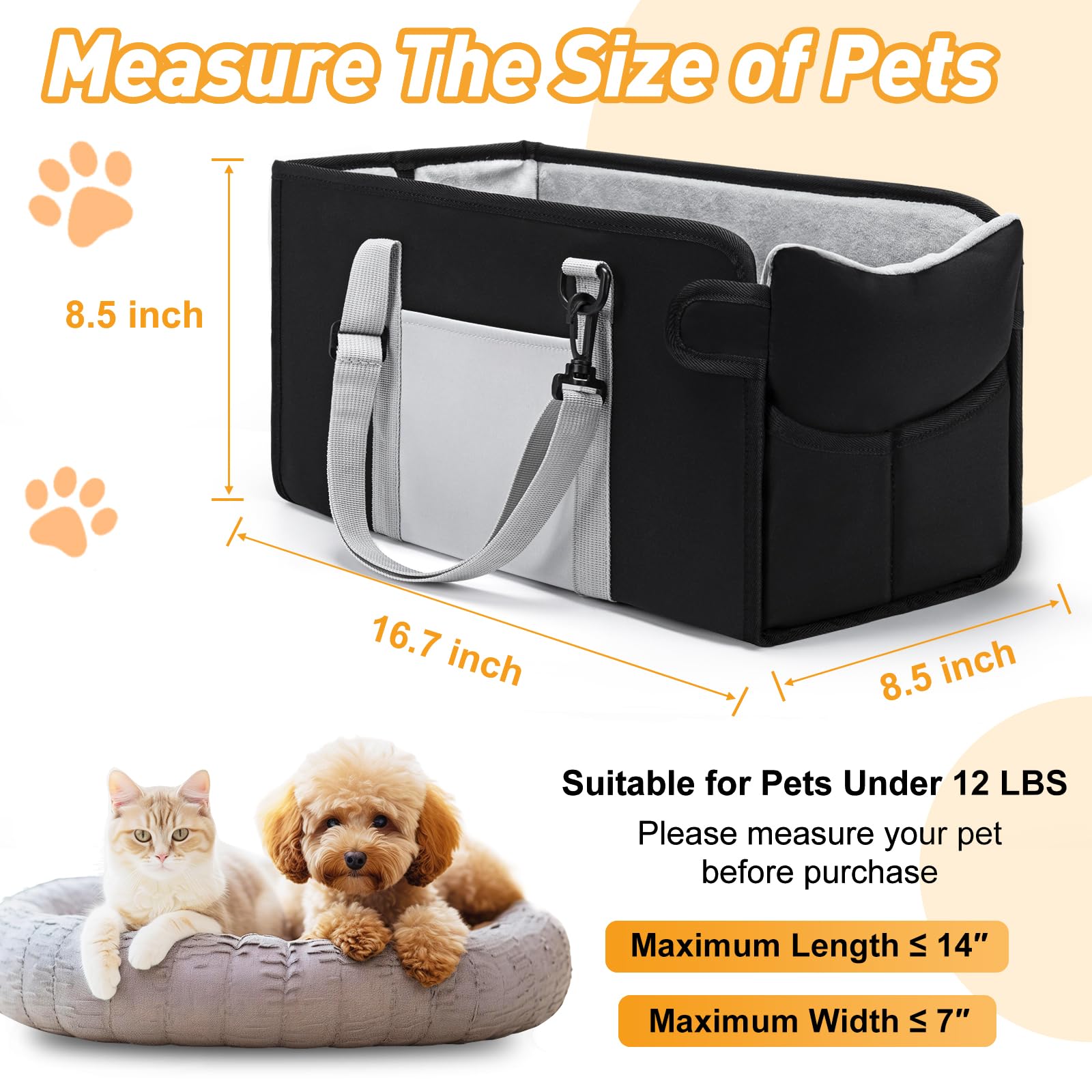 NECKORY dog car seat safety leash clip helps secure pet
